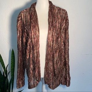 COLDWATER CREEK open front cardigan lightweight long sleeve multicolor S…
